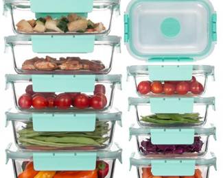 CZUMJJ 10 Pack Glass Meal Prep Containers