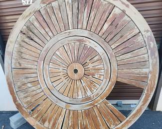 6 ft Vintage Wooden Table Top Restoration Project  Wheel