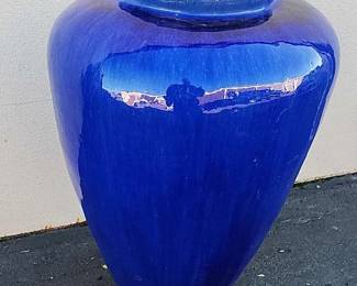 Large Blue Ceramic Planter