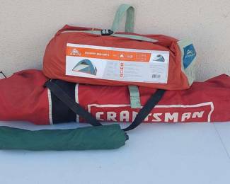 Camping Gear Bundle Kelty Tent, Craftsman Chair, and Umbrella