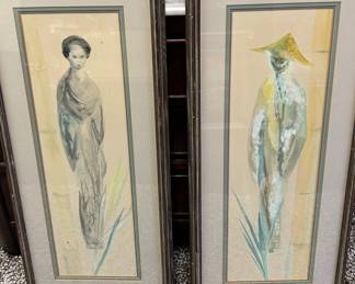 Asian prints - watercolor?