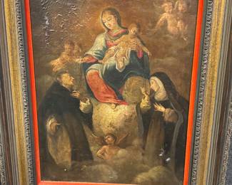 Religious Art - Madonna and Child with saints and angels