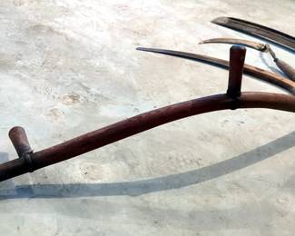 Primitive Scythe With 28” Blade, Hand Sickle And Limb Saw