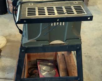 Ace 10" Bench Table Saw With Stand, #2123958, With Rolling Base And Saw Blades