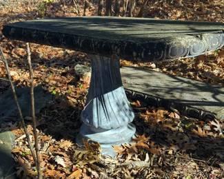 Concrete Table, 44" x 28", 2 Pieces, Bidder Responsible For Proper Removal