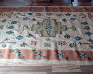 Dhurrie Area Rug, Approx 96" x 100"