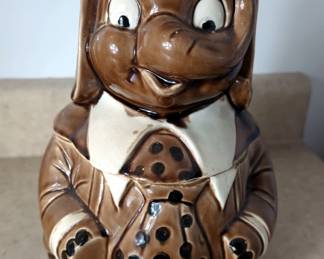 Elephant Ceramic Cookie Jars, Qty 2