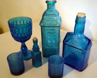 Sapphire Glass Decanters, Bottle And More, Water And Scotch Glasses, Coffee Mugs, And More, Contents Of Two Boxes