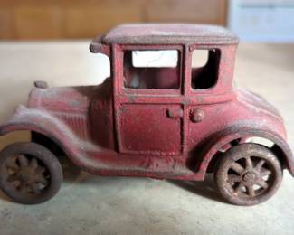 Cast Iron Model T Ford Truck And 1974 Banthrico Diecast Ford Truck