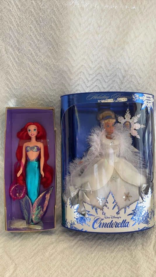 Ariel Sea Pearl Princess Mattel Doll And Cinderella Walt Disney Barbie Doll
