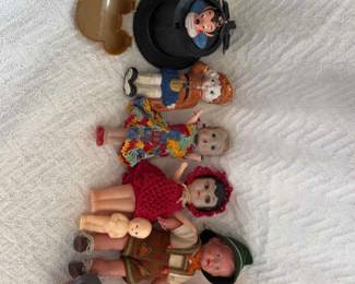 Vintage Toys And Dolls, Miscellaneous Plastic Kewpie Dolls, Push Up Puppets, Vintage Plastic Dolls