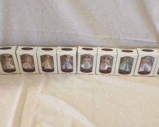 Collection of Porcelain Christmas Ornaments