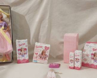 Assortment of Vintage Barbies and Vintage Barbie Essentials