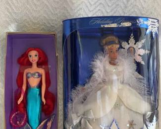 Ariel Sea Pearl Princess Mattel Doll And Cinderella Walt Disney Barbie Doll