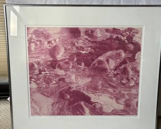 $400 A signed and numbered photograph by Johsel Namkung, 1983 "Yakima River". also a former UW professor. Available during online shopping starting at 6pm on Wednesday per the instructions in the sale description.