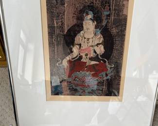 $60. Asian Buddha colorwash. 16" x 20 Available during online shopping starting at 6pm on Wednesday per the instructions in the sale description.