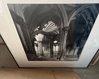 $600 Bruce Barnbaum “Wells Cathedral Central Arches” signed photograph 1980. 16”x 20 art size. Available during online shopping starting at 6pm on Wednesday per the instructions in the sale description.