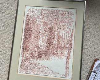 $130. Jay Steensma 1978. UW Campus drawing. 13" x 16" Former Cornish School of the Arts teacher as well as well know local artist. Available during online shopping starting at 6pm on Wednesday per the instructions in the sale description.