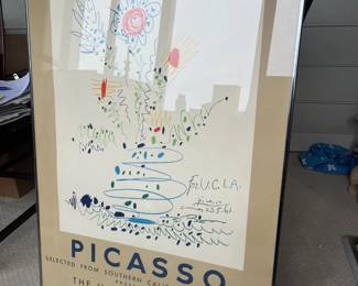 $180. Lithograph poster framed from an exhibit at UCLA 1961.