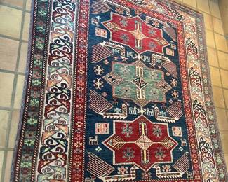 $640. Authentic oriental carpet. Excellent condition. 6'4" x 5'7". Available during online shopping starting at 6pm on Wednesday per the instructions in the sale description.