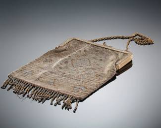 Antique French Micro Bead Purse
