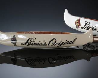 Leinie's Hefeweizen & Original Canoe Beer Tap Handle Pair Leinies 
