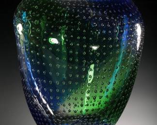 Large Studio Art Glass Vase 
