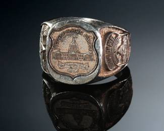 Vintage Metropolitan Police Washington DC Ring SZ: 12.5 D.C.
