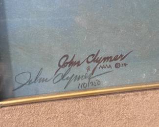 Signed Lithograph John Ford Clymer Alouette Framed Numbered Art
