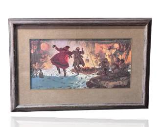 Signed Lithograph John Ford Clymer Alouette Framed Numbered Art
