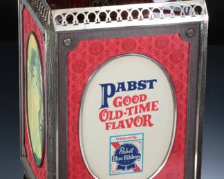 Vintage Pabst Blue Ribbon Good Old-Time Flavor Hanging Light Motion Sign Advertising&nbsp;PBR
