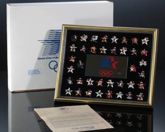 1984 Olympics Pin Set Limited Edition In Box 1982 Series 2
