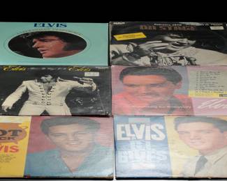 Lot of 6 Vintage Elvis Records LPs 
