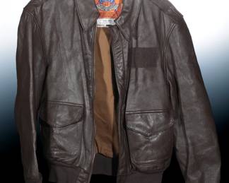 Cooper Type A-2 Leather Flight Jacket A2 Aviator Goatskin Bomber
