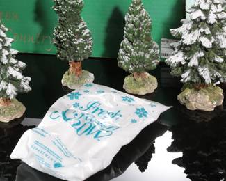 Assorted Pine Tree Collection with display snow

