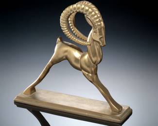 MCM Vintage Bass Desktop Gazelle Antelope Figure Ibex &nbsp;
