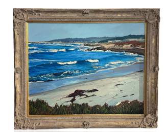 *Original* Painting Coastal Beach Landscape  Beach Scape Art  Signed BREACH
