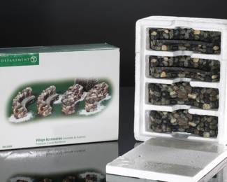 Department 56 Fieldstone Curved Wall/Bench Heritage Village Collection
