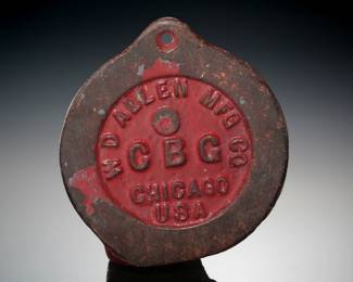 VIntgae Cast Iron Sprinkler WD Allen MFG. CBG Chicago 
