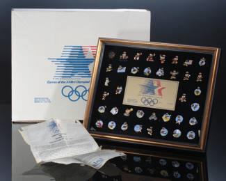 1984 Olympics Pin Set Limited Edition In Box 1981 Series 1
