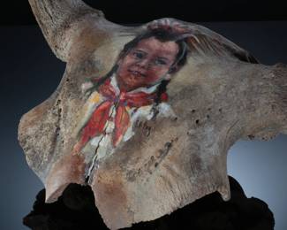 Arlene Hooker Fay Buffalo Skull Art Native American Southwest #2
