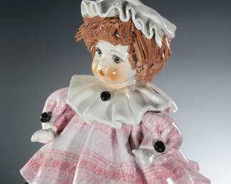 Vintage Italy Zampiva Spaghetti Hair Doll Porcelain figurine
