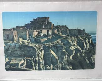 Signed Color Trial Proof James Asher&nbsp;Walpi Hopi Pueblo Lithograph Art Print
