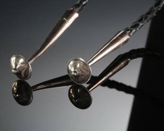 Navajo Daniel Etsitty Sterling Silver & Turquoise Bolo Tie Masonic Square and Compass Freemason Native American Jewelry 
