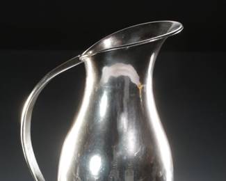 Vintage Sterling Silver Juventino Lopez Reyes Water Pitcher Mexican Modern Plateria del Recreo
