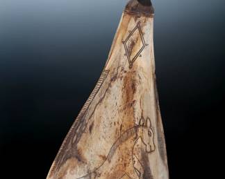 Kipas Gana-Gana Batak / Handheld Traditional Fan Wood Bone Figure
