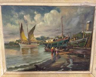 Original Art Miguel Galvez Seascape Painting 
