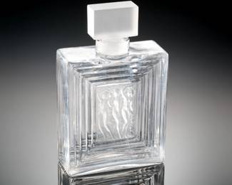 Lalique Crystal Duncan No. 3 Glass Perfume Bottle Decanter
