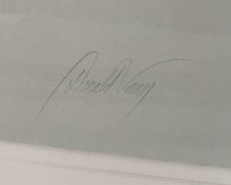 Signed Donald Vann Last Farewell Lithograph AP Print Framed 
