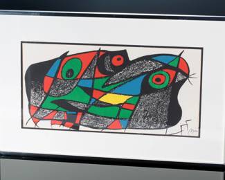 Joan MIRO Framed Lithograph Escultor Suécia The Metropolitan Gallery of Fine Art 
